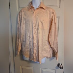 Alexander Julian Peach Long-Sleeve Dress Shirt Medium